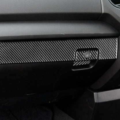 3 PCS / Set Carbon Fiber Car Co-pilot Glove Box Decorative Sticker for Toyota Tundra 2014-2018, Right Driving, Co-pilot Glove Box, Right Driving