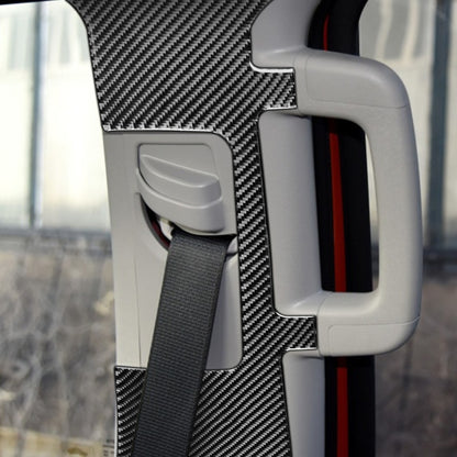 2 PCS / Set Carbon Fiber Car Seat Belt Panel Decorative Sticker for Toyota Tundra 2014-2018, Left Right Driving, Seat Belt Panel