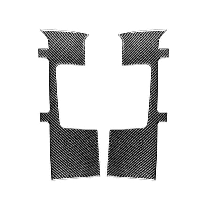 2 PCS / Set Carbon Fiber Car Seat Belt Panel Decorative Sticker for Toyota Tundra 2014-2018, Left Right Driving, Seat Belt Panel