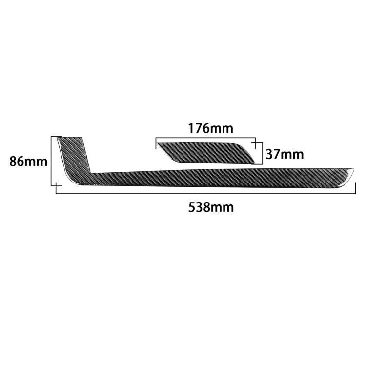 2 PCS / Set Carbon Fiber Car Central Control Gear Side Decorative Sticker for Toyota Tundra 2014-2018, Left Right Driving, Central Control Gear Side