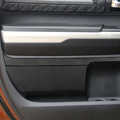 4 PCS / Set Carbon Fiber Car Door Panel Decorative Sticker for Toyota Tundra 2014-2018, Left Right Driving, Door Panel