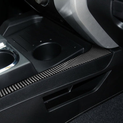 2 PCS / Set Carbon Fiber Car Central Control Gear Decorative Sticker for Toyota Tundra 2014-2018, Left Right Driving, Central Control Gear