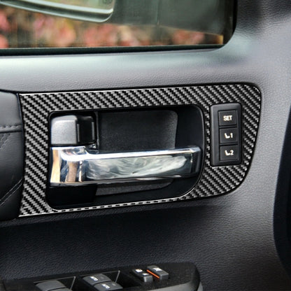 4 PCS / Set Carbon Fiber Car Door Inner Handle Decorative Sticker for Toyota Tundra 2014-2018, Left Driving, Door Inner Handle, Left Driving