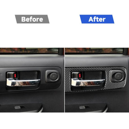 4 PCS / Set Carbon Fiber Car Door Inner Handle Decorative Sticker for Toyota Tundra 2014-2018, Left Driving, Door Inner Handle, Left Driving