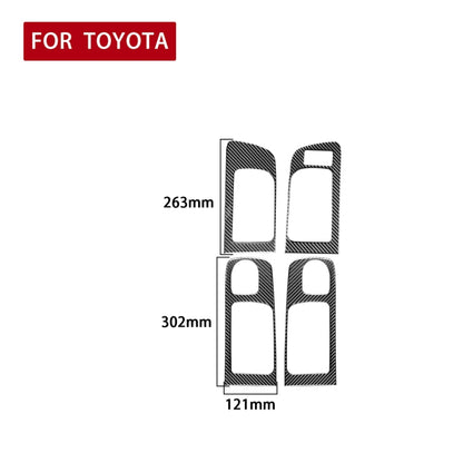4 PCS / Set Carbon Fiber Car Door Inner Handle Decorative Sticker for Toyota Tundra 2014-2018, Right Driving, Door Inner Handle, Right Driving