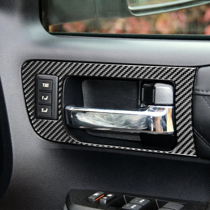 4 PCS / Set Carbon Fiber Car Door Inner Handle Decorative Sticker for Toyota Tundra 2014-2018, Right Driving, Door Inner Handle, Right Driving