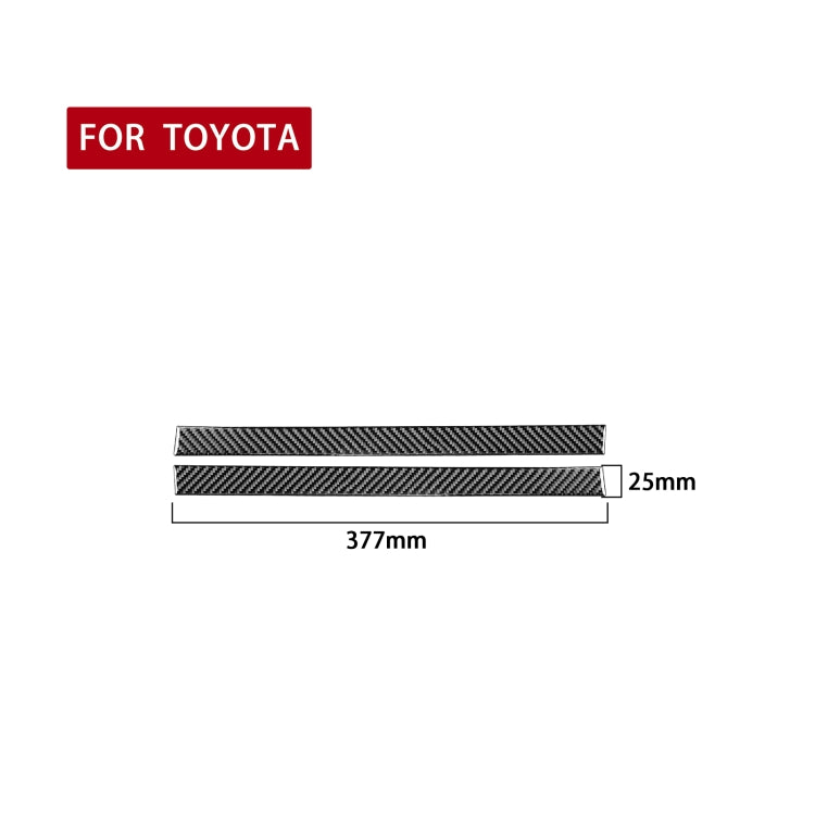 2 PCS / Set Carbon Fiber Car Rearview Mirror Anti-scratch Strip Decorative Sticker for Toyota Tundra 2014-2018, Left Right Driving, Rearview Mirror Anti-scratch Strip