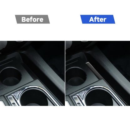 Carbon Fiber Car Central Control Cup Holder Slot Mat Decorative Sticker for Toyota Tundra 2014-2018, Left Right Driving, Central Control Cup Holder Slot Mat