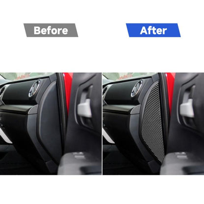 2 PCS / Set Carbon Fiber Car Door Anti-collision Cushion Decorative Sticker for Toyota Tundra 2014-2018, Left Right Driving, Door Anti-collision Cushion
