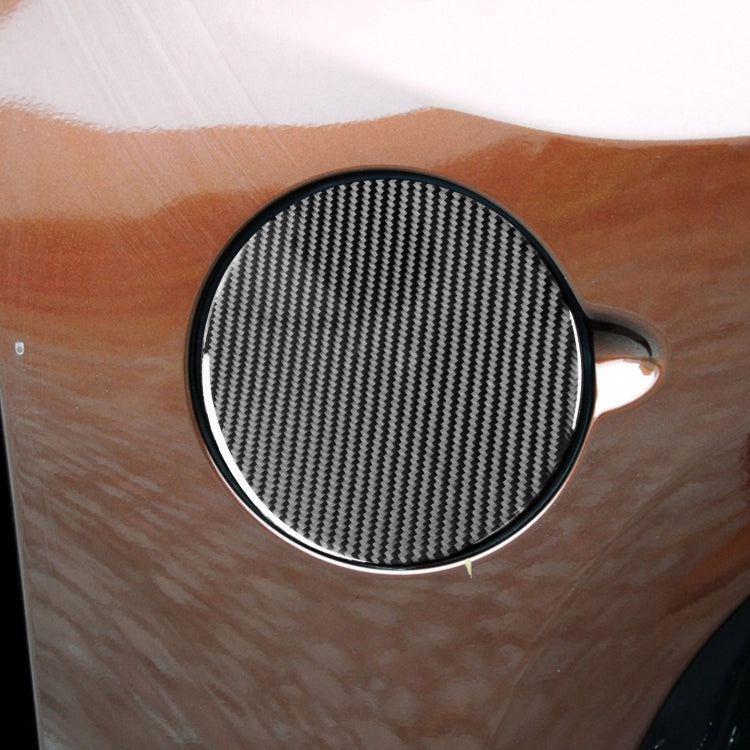 Carbon Fiber Car Fuel Tank Cover Decorative Sticker for Toyota Tundra 2014-2018, Left Right Driving Universal, Fuel Tank Cover