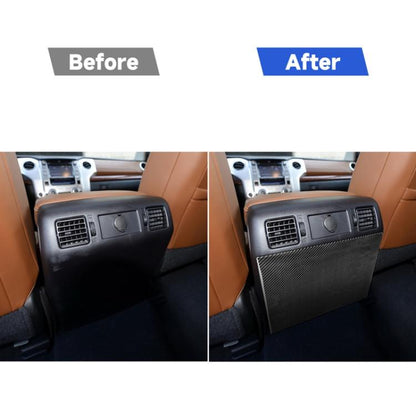 Carbon Fiber Car Rear Exhaust Air Outlet Anti-kick Panel Decorative Sticker for Toyota Tundra 2014-2018, Left Right Driving Universal, Rear Exhaust Air Outlet Anti-kick Panel