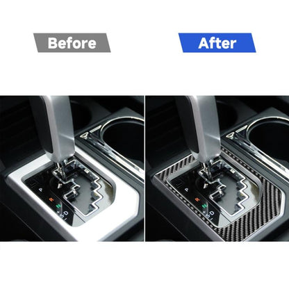 Carbon Fiber Car Gear Panel Decorative Sticker for Toyota Tundra 2014-2018, Left Right Driving Universal, Gear Panel