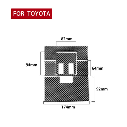 4 PCS / Set Carbon Fiber Car Front Row Reading Light Panel Decorative Sticker for Toyota Tundra 2014-2018, Left Right Driving Universal, Front Row Reading Light Panel