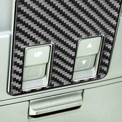 4 PCS / Set Carbon Fiber Car Front Row Reading Light Panel Decorative Sticker for Toyota Tundra 2014-2018, Left Right Driving Universal, Front Row Reading Light Panel