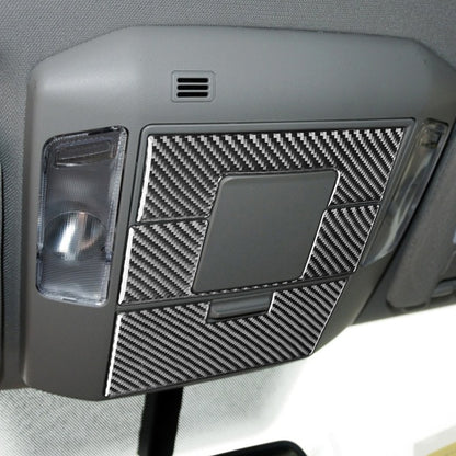 4 PCS / Set Carbon Fiber Car Front Row Reading Light Panel Decorative Sticker for Toyota Tundra 2014-2018, Left Right Driving Universal, Front Row Reading Light Panel
