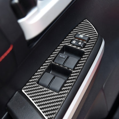 4 PCS / Set Carbon Fiber Car Glass Lift Switch Ring Decorative Sticker for Toyota Tundra 2014-2018, Right Driving, Glass Lift Switch Ring , Right Driving