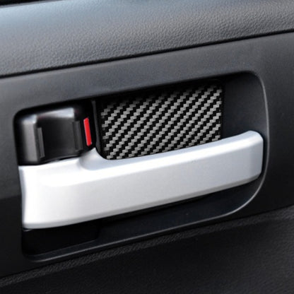 4 PCS / Set Carbon Fiber Car Inner Door Bowl Decorative Sticker for Toyota Tundra 2014-2018, Left Right Driving Universal, Inner Door Bowl