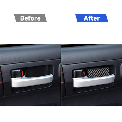 4 PCS / Set Carbon Fiber Car Inner Door Bowl Decorative Sticker for Toyota Tundra 2014-2018, Left Right Driving Universal, Inner Door Bowl