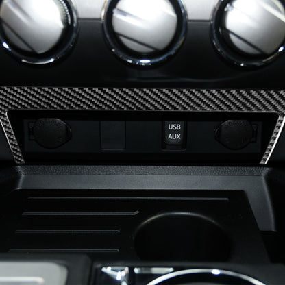 2 PCS / Set Carbon Fiber Car Central Control Air Conditioner Switch Panel Decorative Sticker for Toyota Tundra 2014-2018, Left Right Driving Universal, Central Control Air Conditioner Switch Panel
