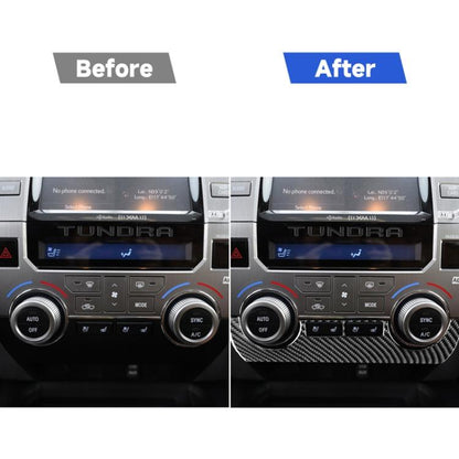2 PCS / Set Carbon Fiber Car Central Control Air Conditioner Switch Panel Decorative Sticker for Toyota Tundra 2014-2018, Left Right Driving Universal, Central Control Air Conditioner Switch Panel
