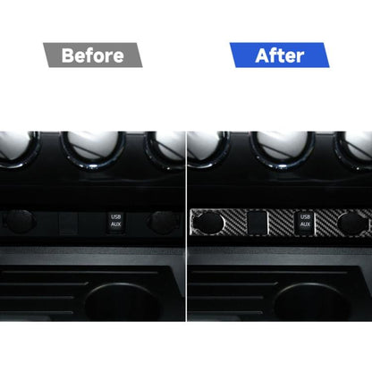 Carbon Fiber Car Cigarette Lighter Switch Decorative Sticker for Toyota Tundra 2014-2018, Left Right Driving Universal, Cigarette Lighter Switch