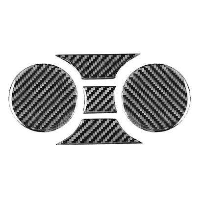 5 PCS / Set Carbon Fiber Car Central Control Cup Holder Panel Decorative Sticker for Toyota Tundra 2014-2018, Left Right Driving Universal, Central Control Cup Holder Panel