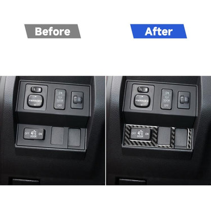 2 PCS / Set Carbon Fiber Car Headlight Switch Ring Decorative Sticker for Toyota Tundra 2014-2018, Left Right Driving Universal, Headlight Switch Ring