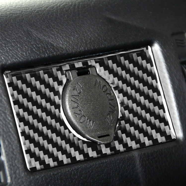 Carbon Fiber Car Rear Cigarette Lighter Switch Decorative Sticker for Toyota Tundra 2014-2018, Left Right Driving Universal, Rear Cigarette Lighter Switch