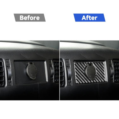 Carbon Fiber Car Rear Cigarette Lighter Switch Decorative Sticker for Toyota Tundra 2014-2018, Left Right Driving Universal, Rear Cigarette Lighter Switch