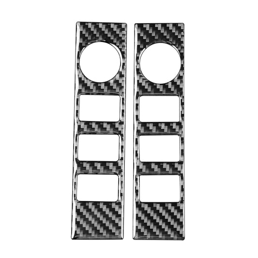 2 PCS / Set Carbon Fiber Car Central Control Volume Switch Decorative Sticker for Toyota Tundra 2014-2018, Left Right Driving Universal, Central Control Volume Switch