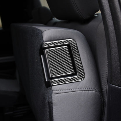 4 PCS / Set Carbon Fiber Car Rear Seat Adjustment Panel Decorative Sticker for Toyota Tundra 2014-2018, Left Right Driving Universal, Rear Seat Adjustment Panel