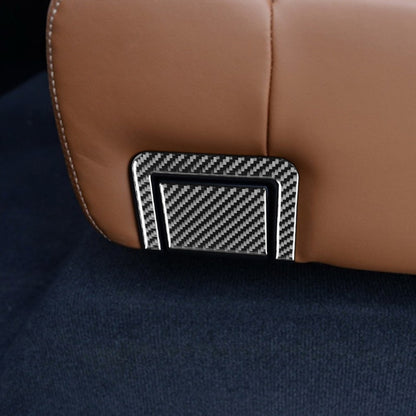4 PCS / Set Carbon Fiber Car Rear Seat Adjustment Panel Decorative Sticker for Toyota Tundra 2014-2018, Left Right Driving Universal, Rear Seat Adjustment Panel