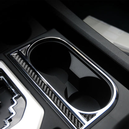 3 PCS / Set Carbon Fiber Car Central Control Cup Holder Decorative Sticker for Toyota Tundra 2014-2018, Left Driving, Central Control Cup Holder, Left Driving