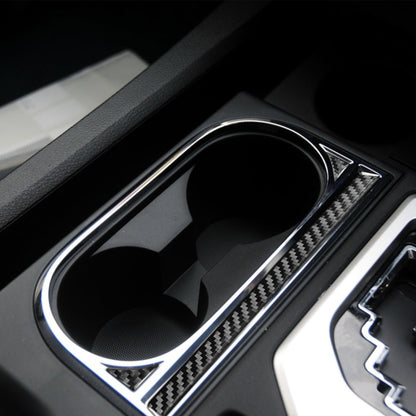 3 PCS / Set Carbon Fiber Car Central Control Cup Holder Decorative Sticker for Toyota Tundra 2014-2018, Right Driving, Central Control Cup Holder, Right Driving