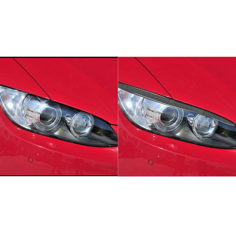 2 PCS / Set Carbon Fiber Car Lamp Eyebrow Decorative Sticker for BMW E92 / E93 2006-2012, Drop Glue Version, For BMW E92 / E93 2006-2012