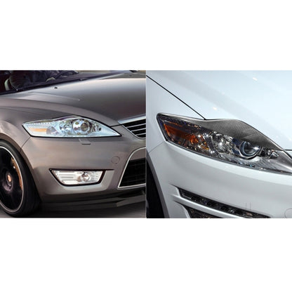 2 PCS / Set Carbon Fiber Car Lamp Eyebrow Decorative Sticker for Ford Mondeo MK4 2007-2013, Drop Glue Version, For Ford Mondeo MK4 2007-2013