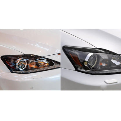 2 PCS / Set Carbon Fiber Car Lamp Eyebrow Decorative Sticker for Lexus IS250/ IS300 2006-2012, Drop Glue Version, For Lexus IS250/ IS300 2006-2012