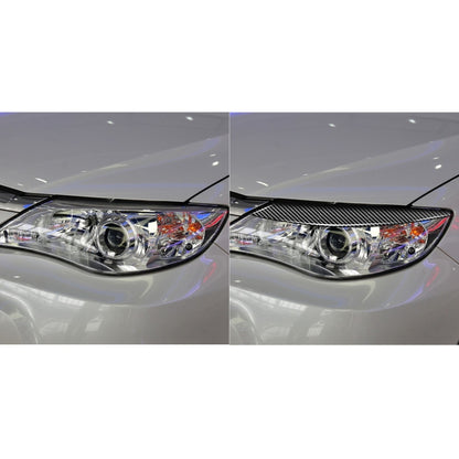 2 PCS / Set Carbon Fiber Car Lamp Eyebrow Decorative Sticker for Subaru Impreza/WRX 10th Generation 2008-2011, Drop Glue Version, For Subaru Impreza