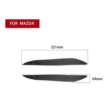 2 PCS / Set Carbon Fiber Car Lamp Eyebrow Decorative Sticker for Mazda 3 2010-2013 / M3 Xingcheng, Drop Glue Version, For Mazda 3 2010-2013