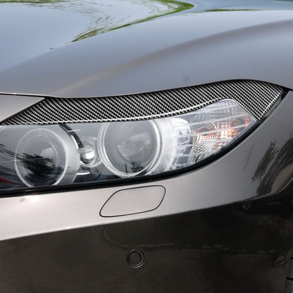 2 PCS / Set Carbon Fiber Car Lamp Eyebrow Decorative Sticker for BMW Z4 / E89 2009-2015, Drop Glue Version, For BMW Z4 / E89 2009-2015