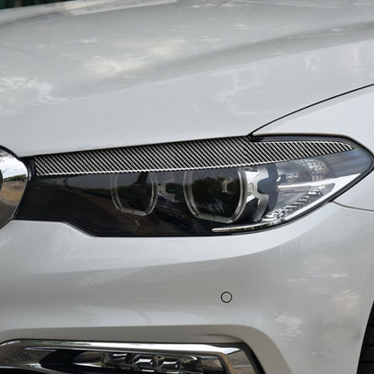 2 PCS / Set Carbon Fiber Car Lamp Eyebrow Decorative Sticker for BMW 5 Series G30 / G38 2018, Drop Glue Version, For BMW 5 Series G30 / G38 2018