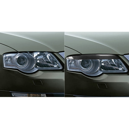 2 PCS / Set Carbon Fiber Car Lamp Eyebrow Decorative Sticker for Volkswagen Passat B6 3C 2005-2010, Drop Glue Version, For Volkswagen Passat B6 3C 2005-2010