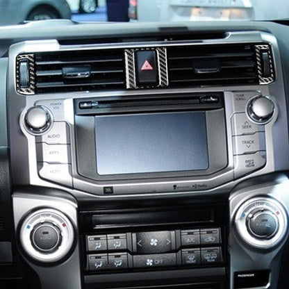 3 PCS / Set Carbon Fiber Car Central Air Outlet Decorative Sticker for Toyota 4Runner 2010-2020, Central Air Outlet