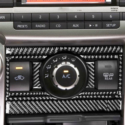 12 PCS / Set Carbon Fiber Car Air Conditioning Switch Panel Decorative Sticker for Toyota 4Runner 2010-2020, Air Conditioning Switch Panel