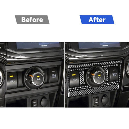 12 PCS / Set Carbon Fiber Car Air Conditioning Switch Panel Decorative Sticker for Toyota 4Runner 2010-2020, Air Conditioning Switch Panel