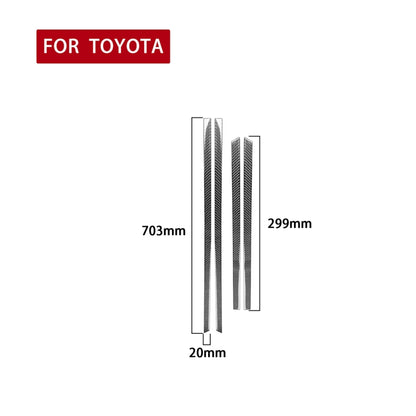 4 PCS / Set Carbon Fiber Car Door Inside Trim Decorative Sticker for Toyota 4Runner 2010-2020, Door Inside Trim