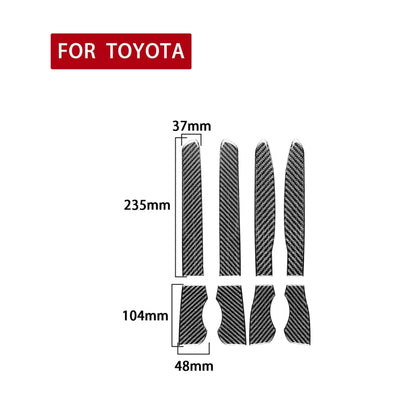8 PCS / Set Carbon Fiber Car Door Storage Slot Decorative Sticker for Toyota 4Runner 2010-2020, Door Storage Slot
