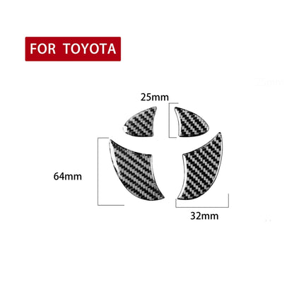 4 PCS / Set Carbon Fiber Car Tailgate Logo Decorative Sticker for Toyota 4Runner 2010-2020, Tailgate Logo