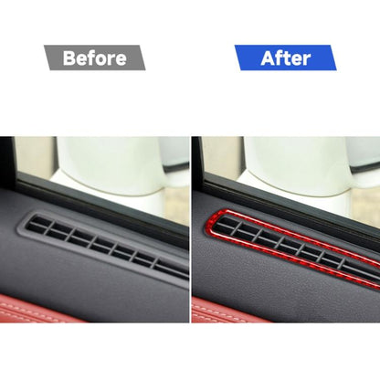 2 PCS / Set Carbon Fiber Car Window Air Outlet Defogging Decorative Sticker for Nissan GTR R35 2008-2020, Left and Right Driving Universal, Window Air Outlet Defogging