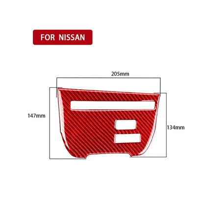 Carbon Fiber Car CD Player Console A Version Decorative Sticker for Nissan GTR R35 2008-2016, Left Driving, CD Player Console A Version